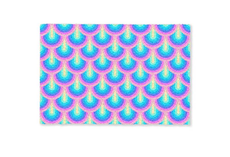 MuchoWow Fußmatte Muster - Regenbogenfächer - Neon, Rechteckig, innen Schmutzfangmatte, Tür, Schmutzfänger Flur, Teppich, 60x40 cm MuchoWow Fußmatte Muster - Regenbogenfächer - Neon, Rechteckig, innen Schmutzfangmatte, Tür, Schmutzfänger Flur, Teppich, 60x40 cm von MuchoWow