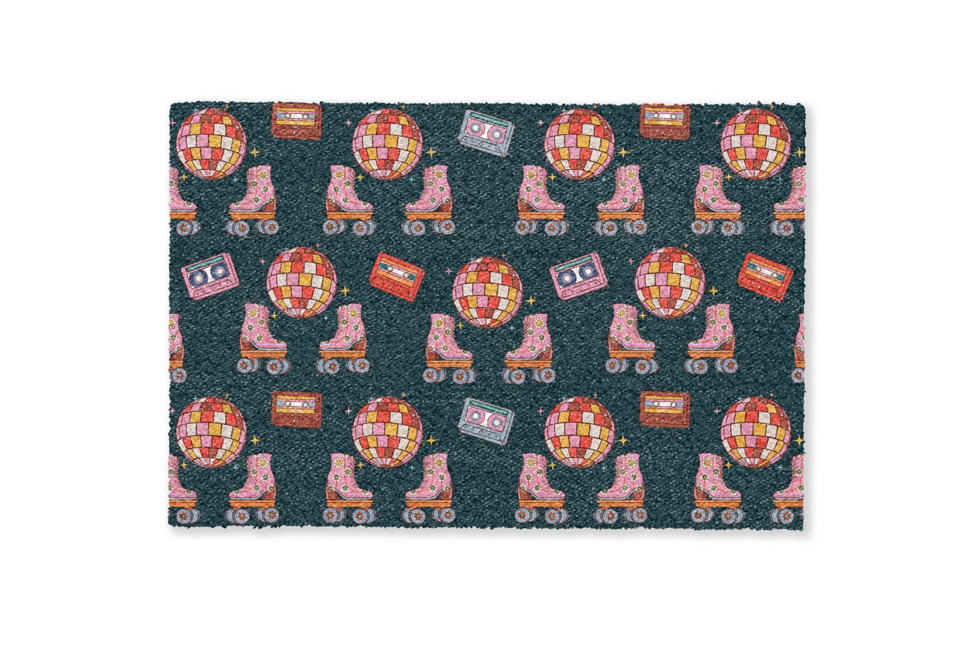 MuchoWow Fußmatte Rollerskates - Muster - Disco, Rechteckig, innen Schmutzfangmatte, Tür, Schmutzfänger Flur, Teppich, 60x40 cm MuchoWow Fußmatte Rollerskates - Muster - Disco, Rechteckig, innen Schmutzfangmatte, Tür, Schmutzfänger Flur, Teppich, 60x40 cm von MuchoWow