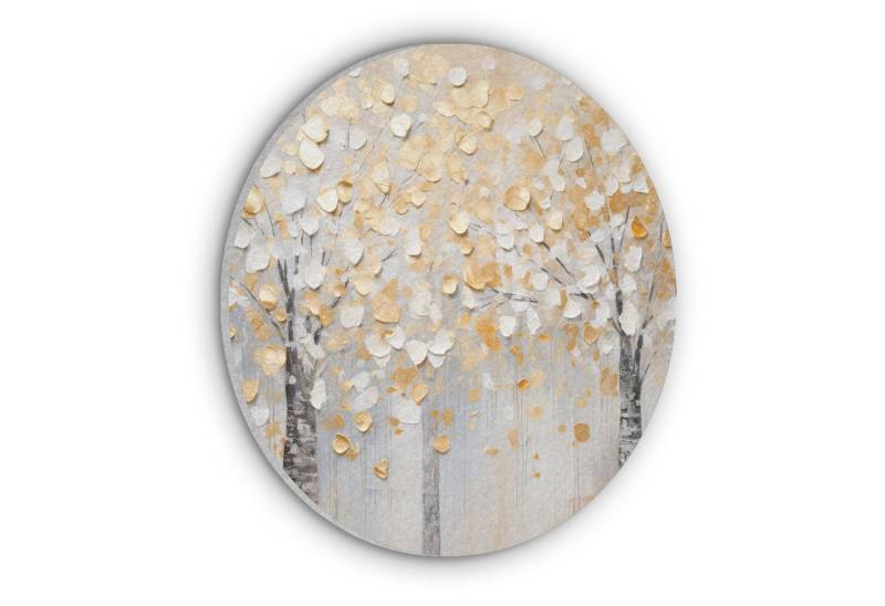 MuchoWow Gemälde Bäume - Aquarell - Kunst - Natur, Fotodruck (1 St), Akustikpaneele rund, Schalldämmung, Akustikbilder 30x30 cm von MuchoWow