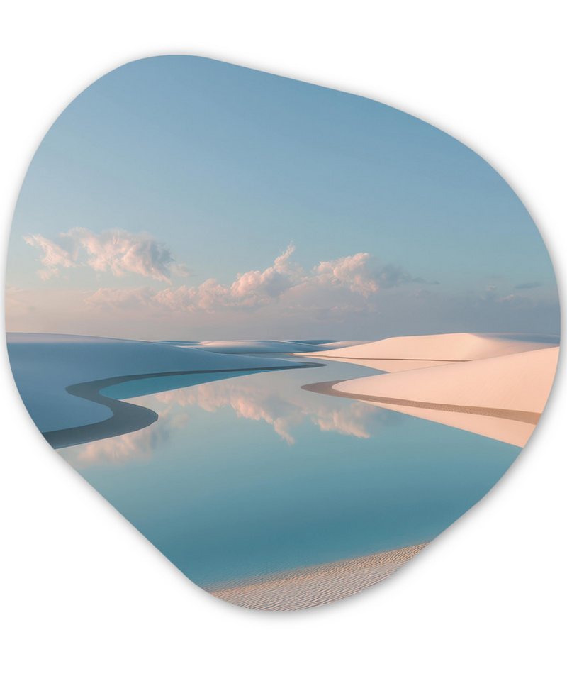 MuchoWow Gemälde Dünen - Teich - Unendliche Stille, Fotodruck (1 St), Wandbild Abstrakt, Wohnzimmer Schlafzimmer Wanddekoration, 40x40 cm von MuchoWow