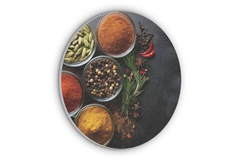 MuchoWow Gemälde Gläser - Tabletts - Blätter - Kräuter, Fotodruck (1 St), Wandbilder für Esszimmer, Wanddeko Bilder Küche, 30x30 cm von MuchoWow