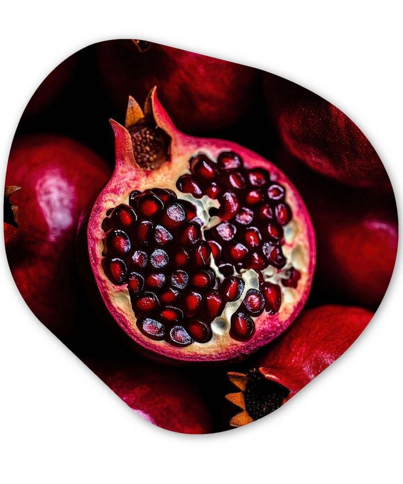 MuchoWow Gemälde Granatapfel - Rot - Obst, Fotodruck (1 St), Wandbild Abstrakt, Wohnzimmer Schlafzimmer Wanddekoration, 40x40 cm von MuchoWow