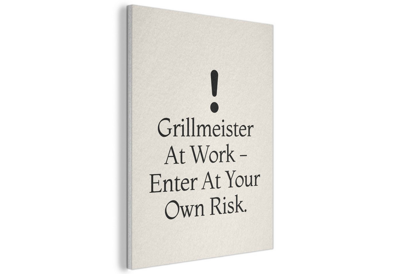 MuchoWow Gemälde Grill - Ausrufezeichen - Schwarz - Text, Fotodruck (1 St), Akustikpaneele, Wandpaneele, Schalldämmung, Akustikbilder 30x40 cm von MuchoWow