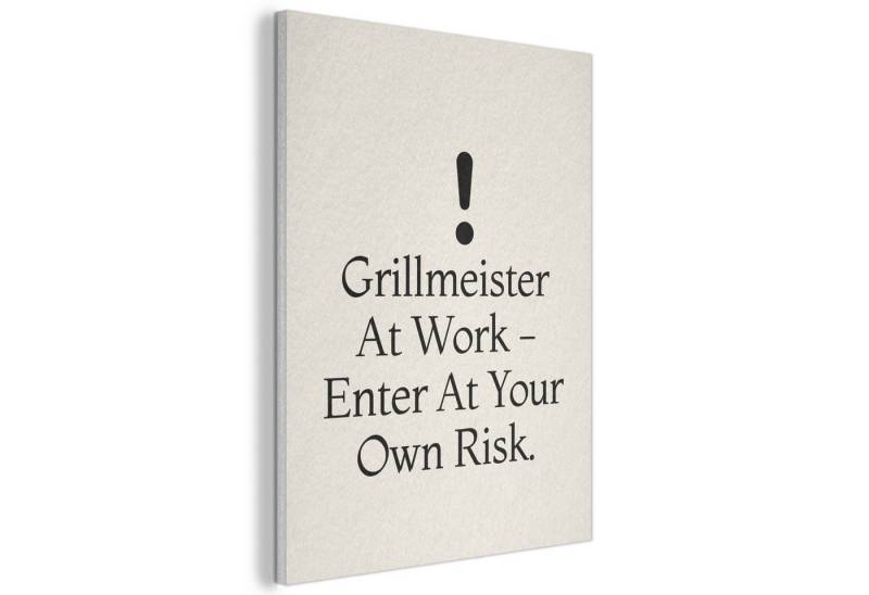 MuchoWow Gemälde Grill - Ausrufezeichen - Schwarz - Text, Fotodruck (1 St), Akustikpaneele, Wandpaneele, Schalldämmung, Akustikbilder 30x40 cm von MuchoWow