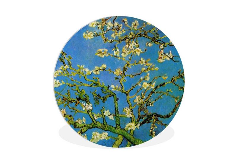 MuchoWow Gemälde Mandelblüte - Vincent van Gogh, Mandelblüte (1 St), Rundes wandbild für Wohnzimmer, Wandkreis, 90x90 cm von MuchoWow