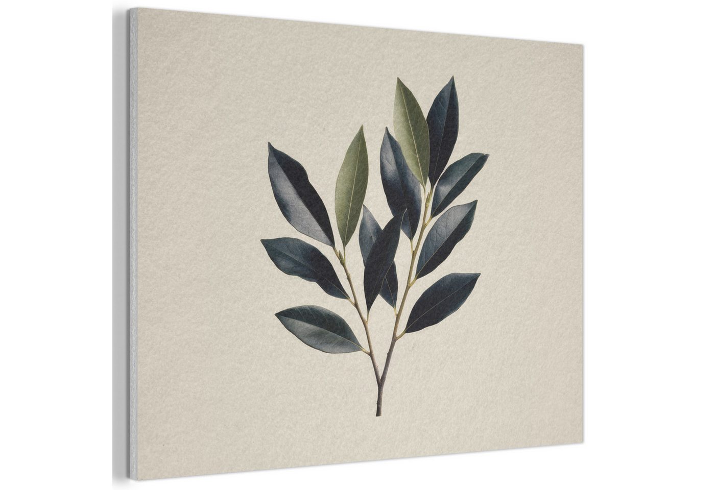 MuchoWow Gemälde Oval - Olivgrün - Einfach, Fotodruck (1 St), Akustikpaneele PET-Filz, Akustikbild, Schalldämmung, Deko 40x30 cm von MuchoWow