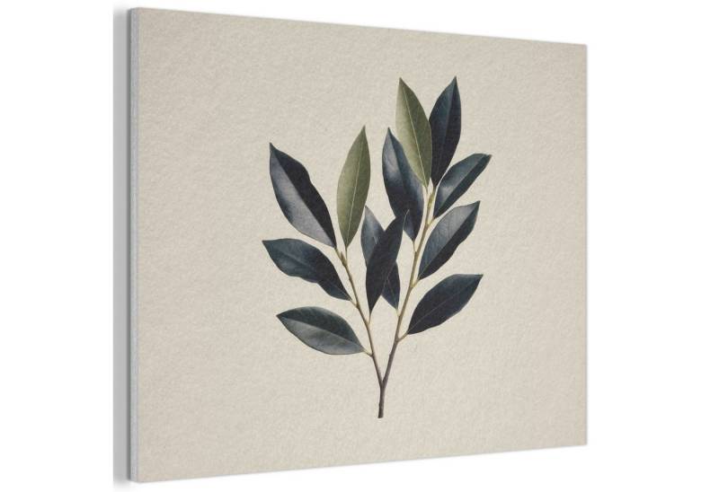 MuchoWow Gemälde Oval - Olivgrün - Einfach, Fotodruck (1 St), Akustikpaneele PET-Filz, Akustikbild, Schalldämmung, Deko 40x30 cm von MuchoWow