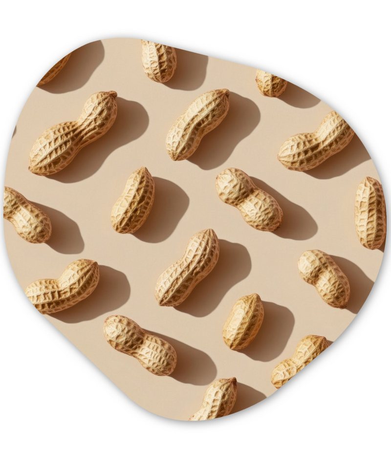 MuchoWow Gemälde Peanuts - Muster - Beige, Fotodruck (1 St), Wandbild Abstrakt, Wohnzimmer Schlafzimmer Wanddekoration, 40x40 cm von MuchoWow