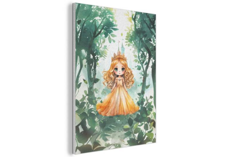 MuchoWow Gemälde Prinzessin - Mädchen - Gelb - Prinzessinnenkleid, Fotodruck (1 St), Akustikpaneele, Wandpaneele, Schalldämmung, Akustikbilder 30x40 cm von MuchoWow
