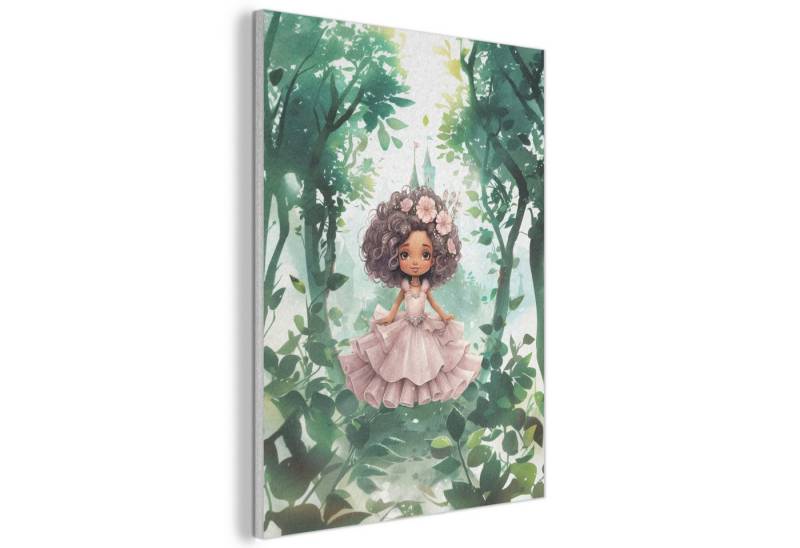 MuchoWow Gemälde Prinzessin - Mädchen - Schloss - Märchen - Rosa, Fotodruck (1 St), Akustikpaneele, Wandpaneele, Schalldämmung, Akustikbilder 30x40 cm von MuchoWow