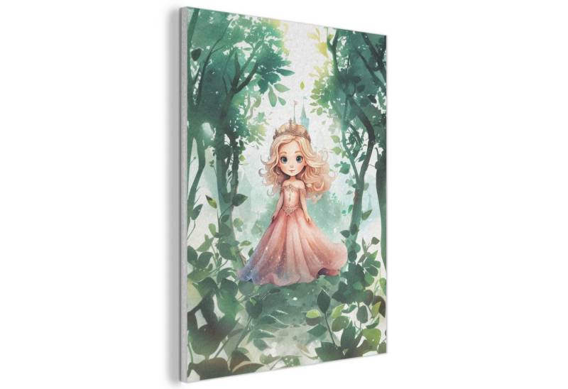 MuchoWow Gemälde Prinzessin - Schloss - Wald - Mädchen, Fotodruck (1 St), Akustikpaneele, Wandpaneele, Schalldämmung, Akustikbilder 30x40 cm von MuchoWow