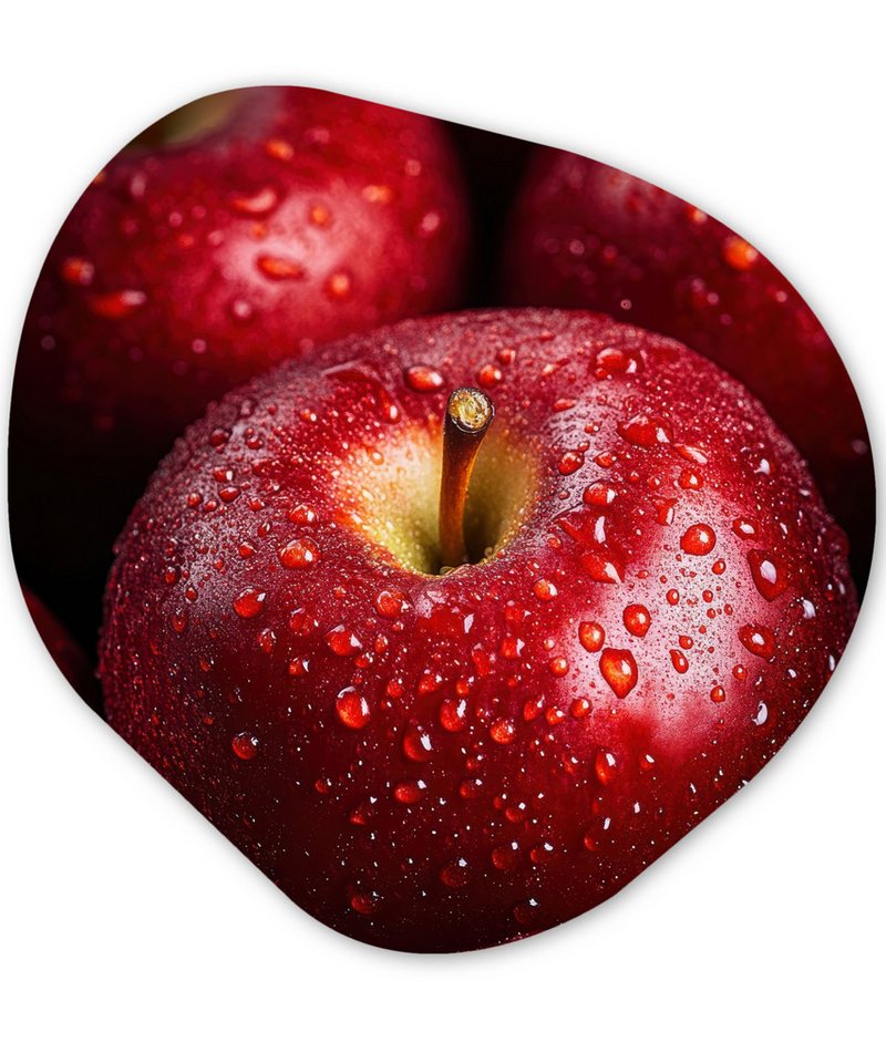 MuchoWow Gemälde Rot - Äpfel - Obst, Fotodruck (1 St), Wandbild Abstrakt, Wohnzimmer Schlafzimmer Wanddekoration, 40x40 cm von MuchoWow