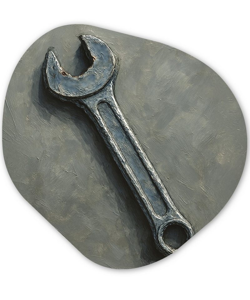 MuchoWow Gemälde Schraubenschlüssel - Malerei - Werkzeuge - Farbe, Fotodruck (1 St), Wandbild Abstrakt, Wohnzimmer Schlafzimmer Wanddekoration, 40x40 cm von MuchoWow