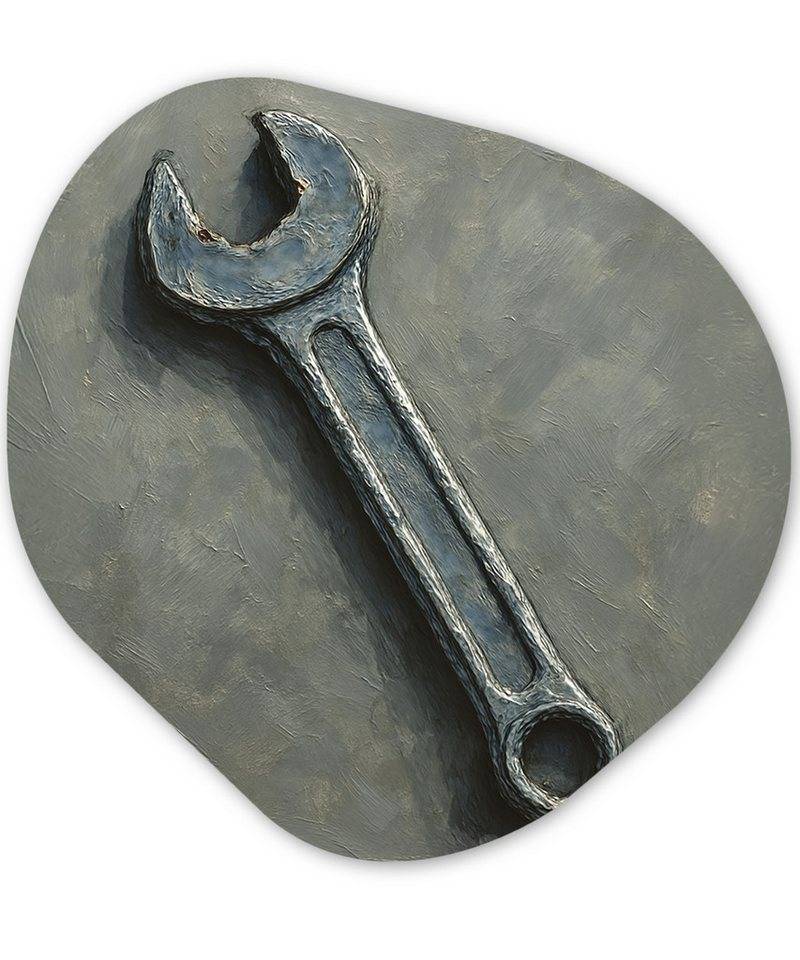 MuchoWow Gemälde Schraubenschlüssel - Malerei - Werkzeuge - Farbe, Fotodruck (1 St), Wandbild Abstrakt, Wohnzimmer Schlafzimmer Wanddekoration, 40x40 cm von MuchoWow