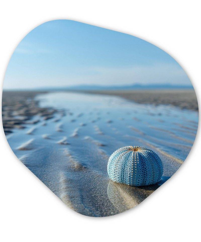 MuchoWow Gemälde Strand - Schild - Wasser - Blau, Fotodruck (1 St), Wandbild Abstrakt, Wohnzimmer Schlafzimmer Wanddekoration, 40x40 cm von MuchoWow