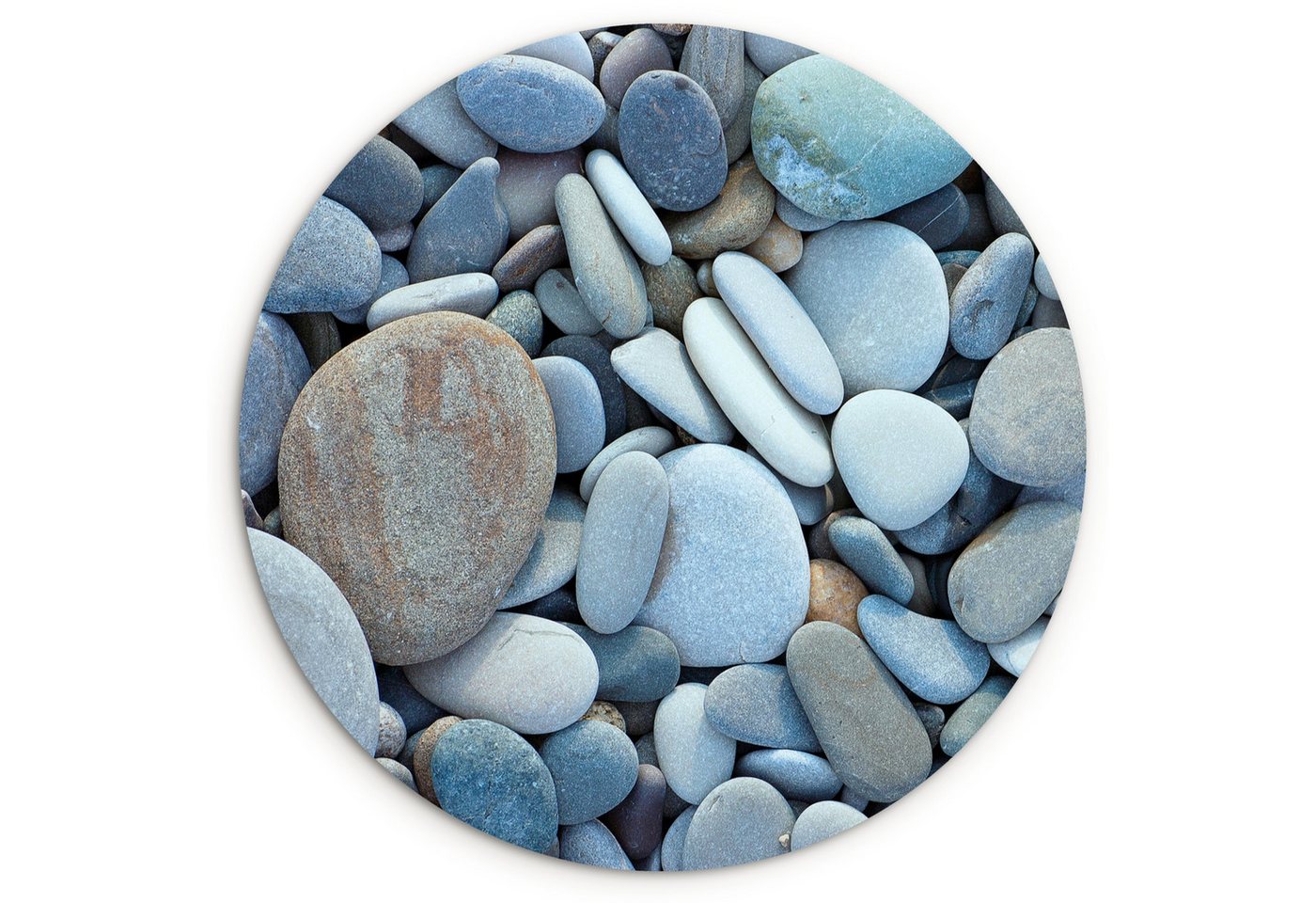 MuchoWow Gemälde Zen-Steine - Natur - Strand, Fotodruck (1 St), Kreis Wanddekoration, Rundes Wandbild, 30x30 cm von MuchoWow