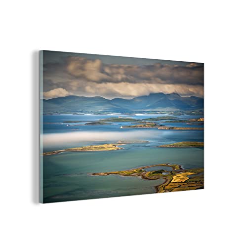 MuchoWow Glasbild Glasfoto Wandbild Bilder Deko 30x20 cm Blick über die Clew Bay in Irland von MuchoWow