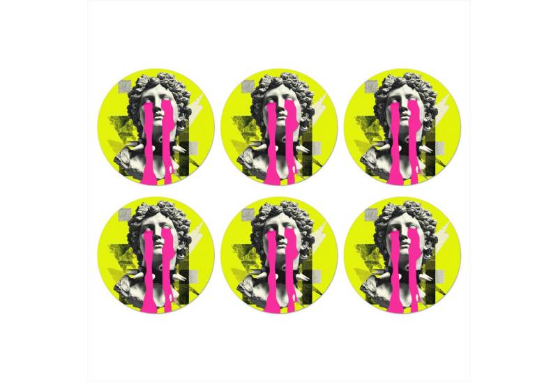 MuchoWow Glasuntersetzer Büste - Farbe - Gelb, Zubehör für Gläser, 6-tlg., Getränkeuntersetzer, Rund, Tassenuntersetzer Kork, 10x10 cm MuchoWow Glasuntersetzer Büste - Farbe - Gelb, Zubehör für Gläser, 6-tlg., Getränkeuntersetzer, Rund, Tassenuntersetzer Kork, 10x10 cm von MuchoWow