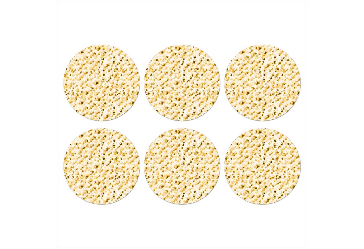 MuchoWow Glasuntersetzer Fließend - Öl - Farbe - Texturen - Beige, Zubehör für Gläser, 6-tlg., Getränkeuntersetzer, Rund, Tassenuntersetzer Kork, 10x10 cm von MuchoWow