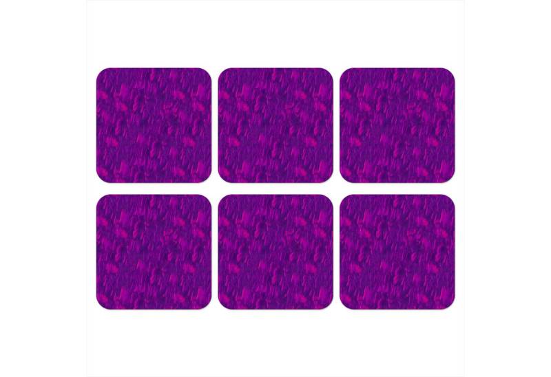 MuchoWow Glasuntersetzer Fließend - Öl - Farbe - Texturen - Helles Lila, Zubehör für Gläser, 6-tlg., Tassenuntersetzer Kork, Quadrat, Untersetzer Set Gläser, 10x10 cm von MuchoWow