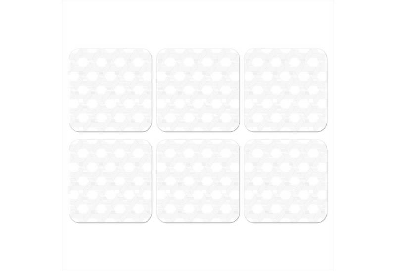 MuchoWow Glasuntersetzer Grafik - Muster - Modern - Sechseck - Verblasst, Zubehör für Gläser, 6-tlg., Tassenuntersetzer Kork, Quadrat, Untersetzer Set Gläser, 10x10 cm von MuchoWow