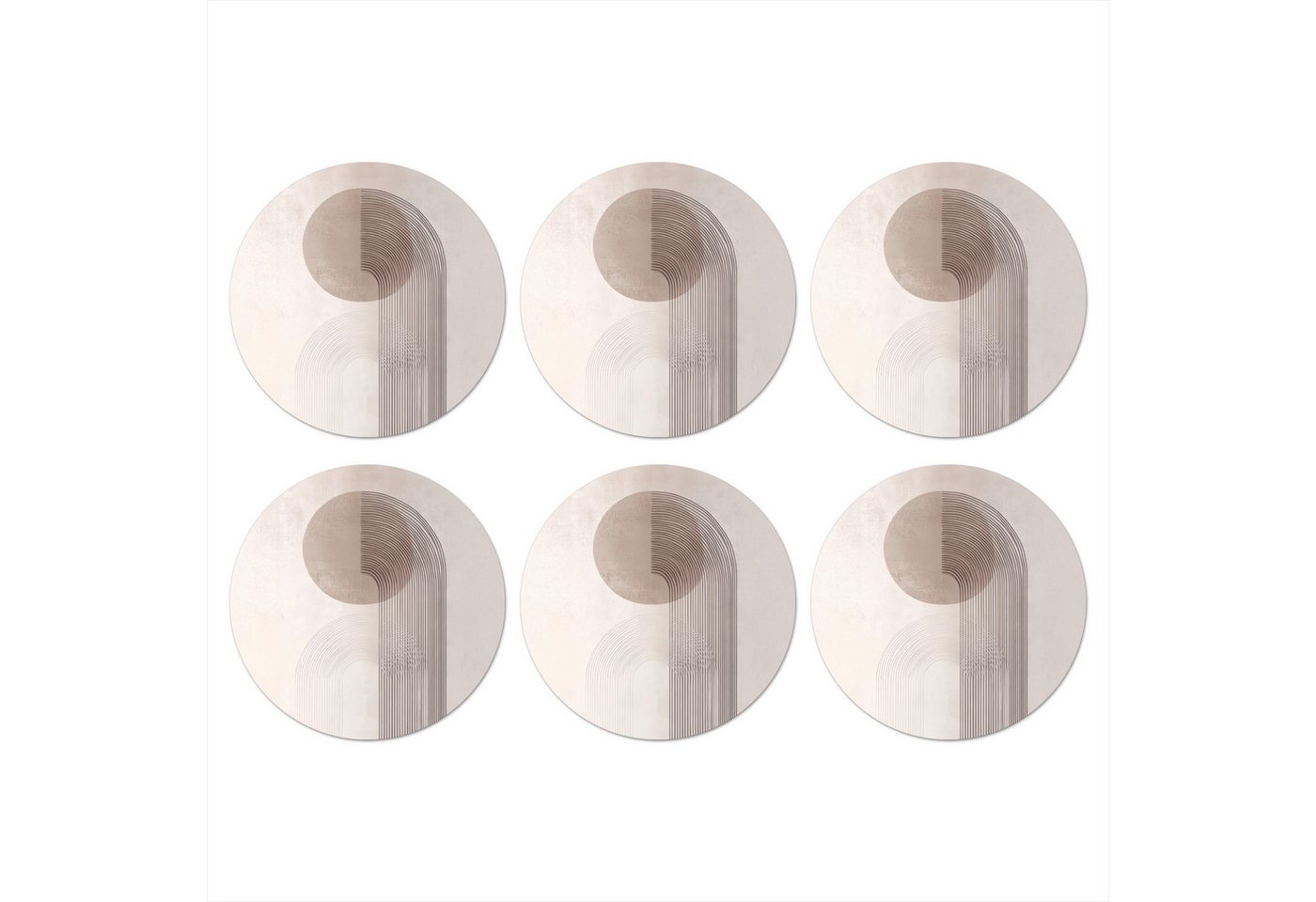 MuchoWow Glasuntersetzer Minimalistisch - Kreis - Hellgrau, Zubehör für Gläser, 6-tlg., Getränkeuntersetzer, Rund, Tassenuntersetzer Kork, 10x10 cm MuchoWow Glasuntersetzer Minimalistisch - Kreis - Hellgrau, Zubehör für Gläser, 6-tlg., Getränkeuntersetzer, Rund, Tassenuntersetzer Kork, 10x10 cm von MuchoWow