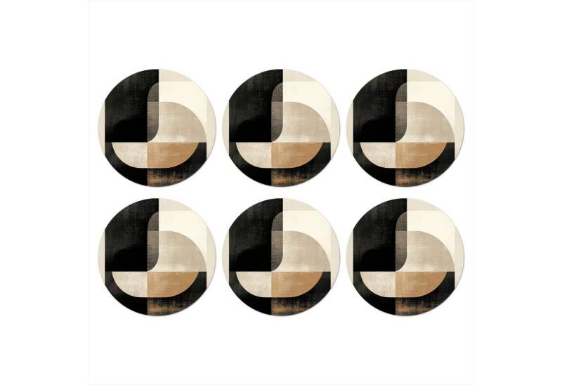 MuchoWow Glasuntersetzer Modern - Quadratisch - Formen von MuchoWow
