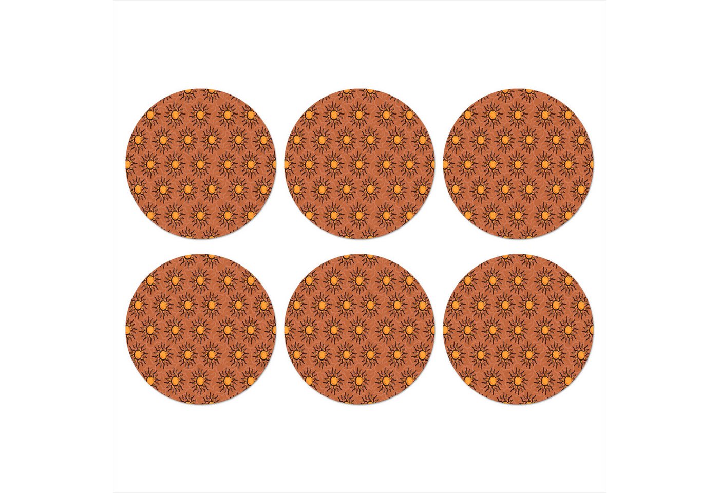 MuchoWow Glasuntersetzer Nostalgisch - Küste - Meer - Sonnig - Braun - Orange, Zubehör für Gläser, 6-tlg., Getränkeuntersetzer, Rund, Tassenuntersetzer Kork, 10x10 cm MuchoWow Glasuntersetzer Nostalgisch - Küste - Meer - Sonnig - Braun - Orange, Zubehör für Gläser, 6-tlg., Getränkeuntersetzer, Rund, Tassenuntersetzer Kork, 10x10 cm von MuchoWow