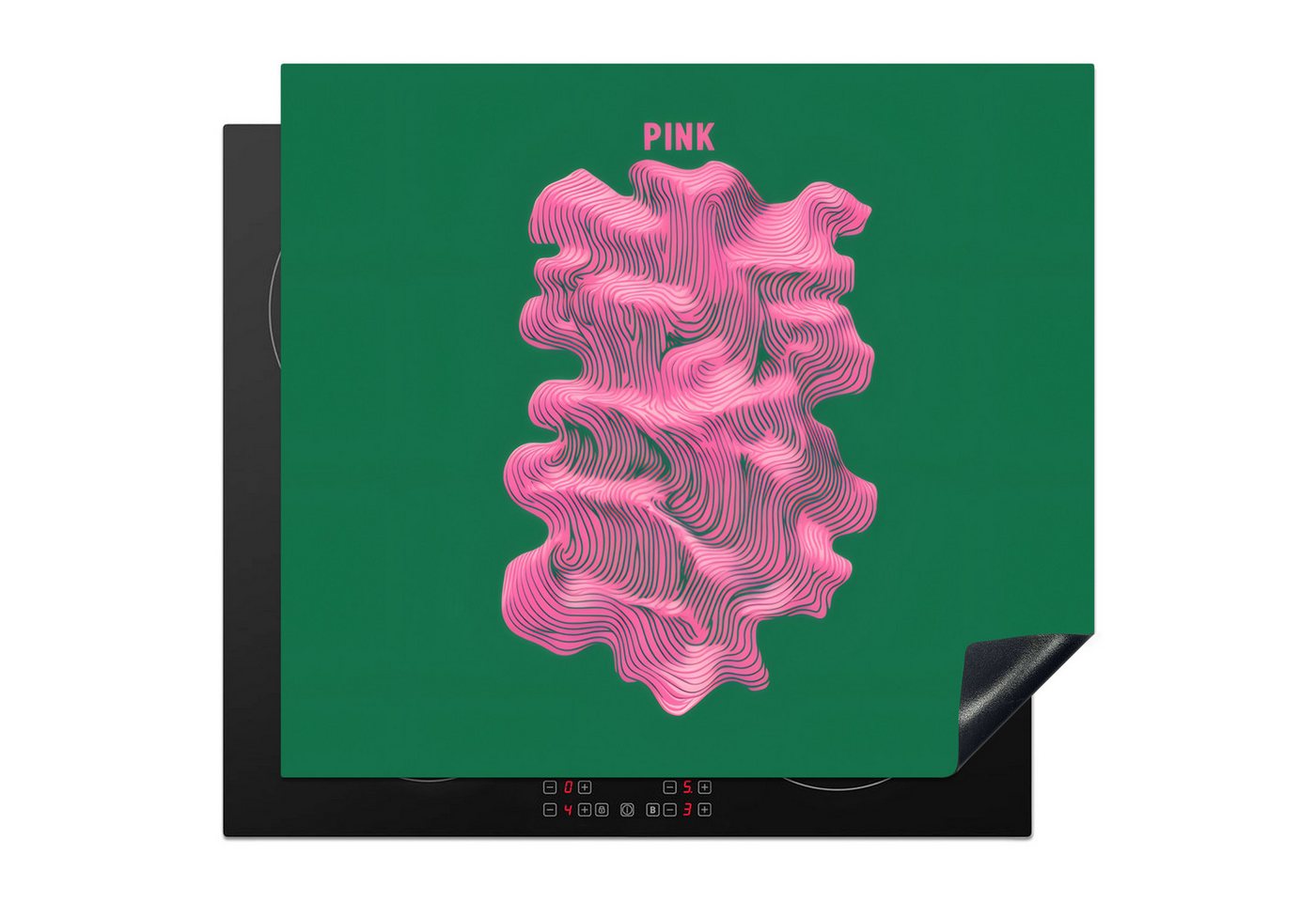MuchoWow Herd-Abdeckplatte Abstrakt - Rosa - Linien - Grün, Vinyl, (1 tlg), Ceranfeldabdeckung Küche, Herdabdeckplatte Einteilig, 59x51 cm MuchoWow Herd-Abdeckplatte Abstrakt - Rosa - Linien - Grün, Vinyl, (1 tlg), Ceranfeldabdeckung Küche, Herdabdeckplatte Einteilig, 59x51 cm von MuchoWow