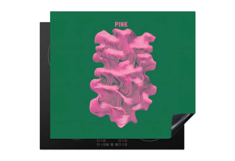 MuchoWow Herd-Abdeckplatte Abstrakt - Rosa - Linien - Grün, Vinyl, (1 tlg), Ceranfeldabdeckung Küche, Herdabdeckplatte Einteilig, 59x51 cm MuchoWow Herd-Abdeckplatte Abstrakt - Rosa - Linien - Grün, Vinyl, (1 tlg), Ceranfeldabdeckung Küche, Herdabdeckplatte Einteilig, 59x51 cm von MuchoWow