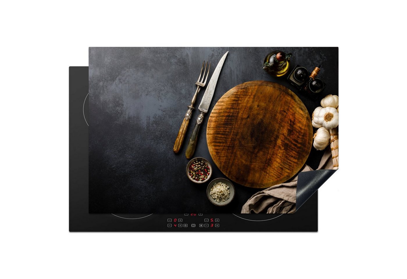 MuchoWow Herd-Abdeckplatte Land - Vintage - Induktionsschutz - Gewürze - Induktionsherd, Vinyl, (1 tlg), Induktionsabdeckung Vinyl, Küchenzubehör, 77x51 cm von MuchoWow