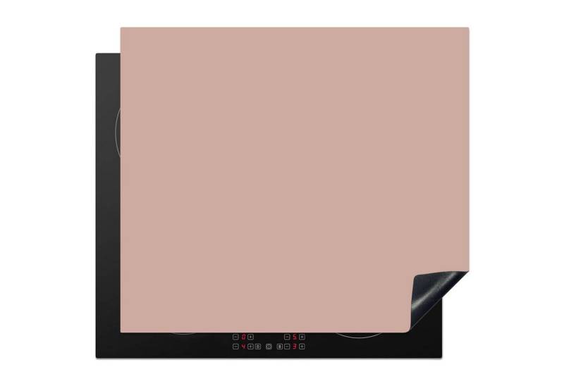 MuchoWow Herd-Abdeckplatte Rosa - Palette - Einfarbig - Einfarbig rosa, Vinyl, (1 tlg), Küche Herdabdeckplatte Ceranfeld Vinyl Einteilig, 59x52 cm von MuchoWow