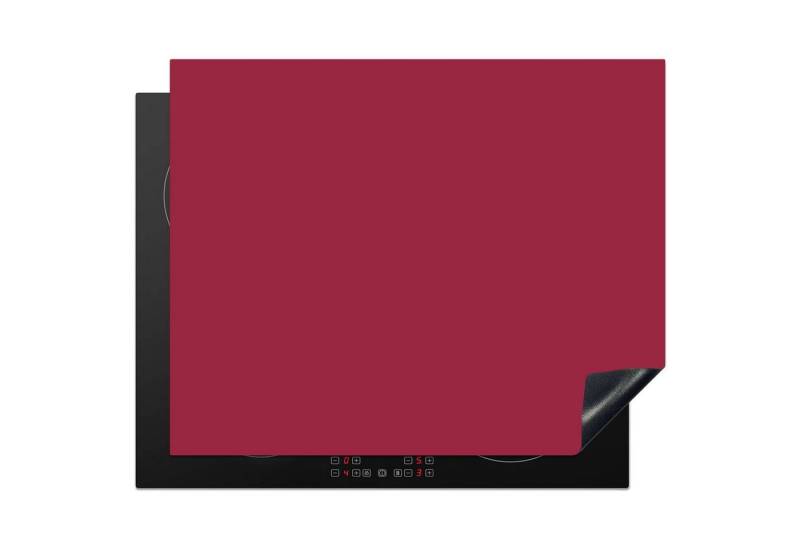 MuchoWow Herd-Abdeckplatte Rot - Einfarbig, Vinyl, (1 tlg), Abdeckung Induktionskochfeld Schutzmatte, Küche Deko, 65x52 cm von MuchoWow
