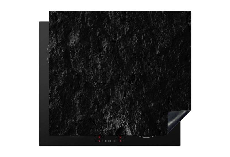 MuchoWow Herd-Abdeckplatte Schwarz - Weiß - Höhle - Stein - Natur, Vinyl, (1 tlg), Ceranfeldabdeckung Küche, Herdabdeckplatte Einteilig, 59x51 cm von MuchoWow