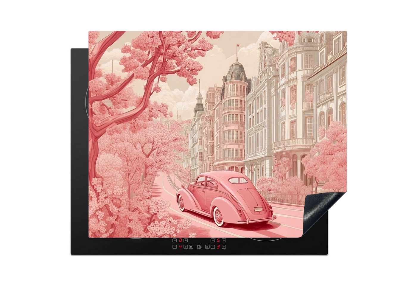 MuchoWow Herd-Abdeckplatte Stadt - Auto - Rosa, Vinyl, (1 tlg), Herdabdeckplatten für Ceranfeld, Induktionsschutz, 65x55 cm MuchoWow Herd-Abdeckplatte Stadt - Auto - Rosa, Vinyl, (1 tlg), Herdabdeckplatten für Ceranfeld, Induktionsschutz, 65x55 cm von MuchoWow