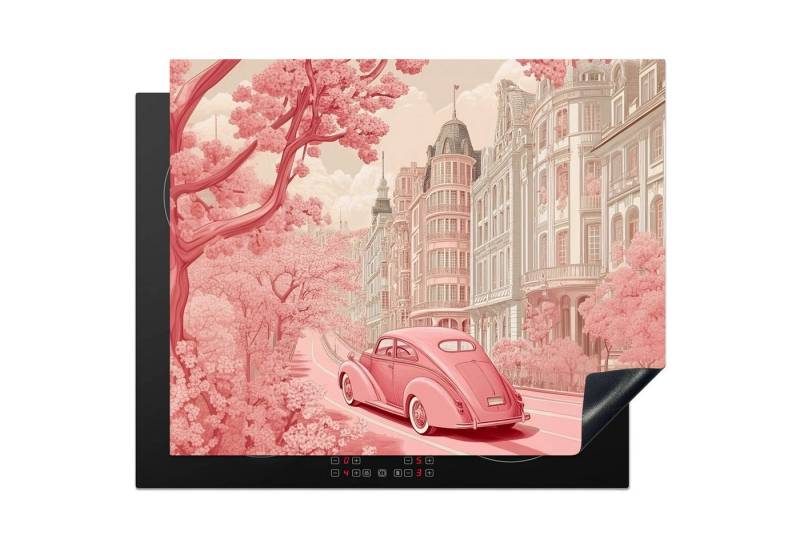 MuchoWow Herd-Abdeckplatte Stadt - Auto - Rosa, Vinyl, (1 tlg), Herdabdeckplatten für Ceranfeld, Induktionsschutz, 65x55 cm MuchoWow Herd-Abdeckplatte Stadt - Auto - Rosa, Vinyl, (1 tlg), Herdabdeckplatten für Ceranfeld, Induktionsschutz, 65x55 cm von MuchoWow