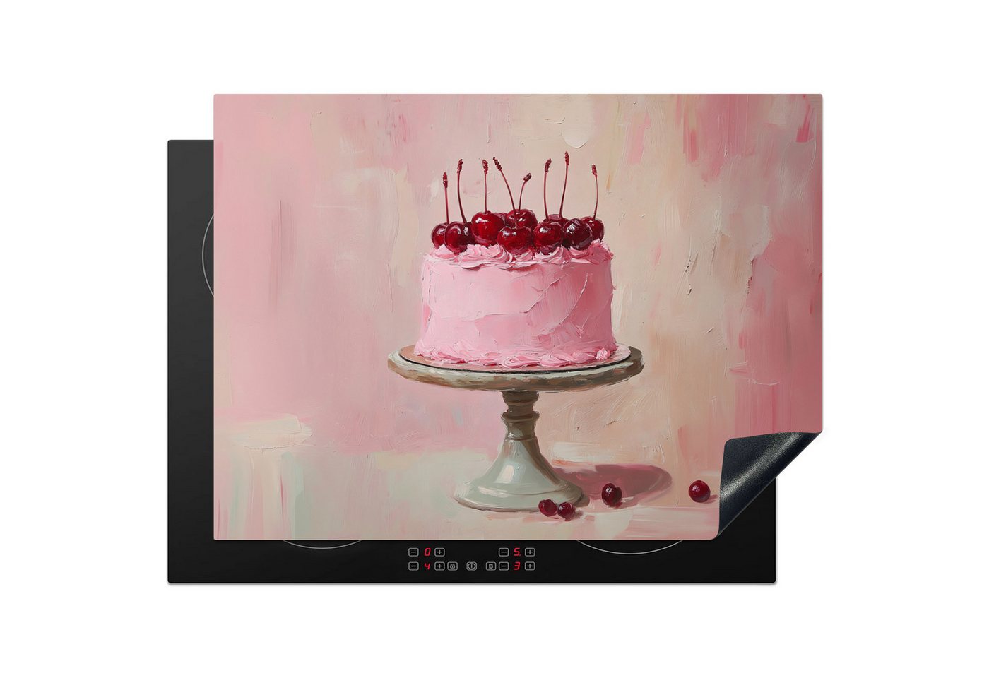 MuchoWow Herd-Abdeckplatte Torte - Rosa - Kirsche, Vinyl, (1 tlg), Küche Herdabdeckung Ceranfeld Induktionsfeld Vinyl, 65x50 cm MuchoWow Herd-Abdeckplatte Torte - Rosa - Kirsche, Vinyl, (1 tlg), Küche Herdabdeckung Ceranfeld Induktionsfeld Vinyl, 65x50 cm von MuchoWow