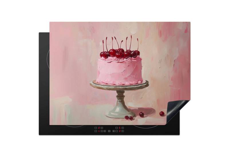 MuchoWow Herd-Abdeckplatte Torte - Rosa - Kirsche, Vinyl, (1 tlg), Küche Herdabdeckung Ceranfeld Induktionsfeld Vinyl, 65x50 cm MuchoWow Herd-Abdeckplatte Torte - Rosa - Kirsche, Vinyl, (1 tlg), Küche Herdabdeckung Ceranfeld Induktionsfeld Vinyl, 65x50 cm von MuchoWow