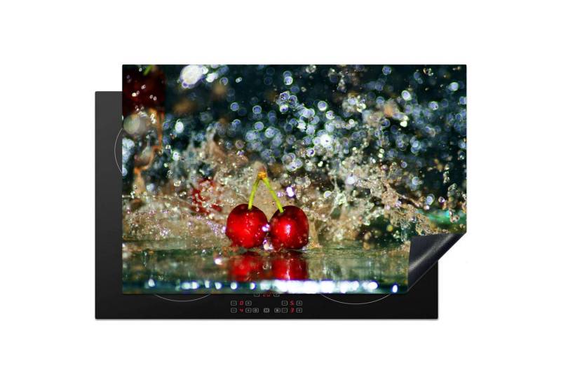 MuchoWow Herd-Abdeckplatte Wasser - Kirsche - Obst, Vinyl, (1 tlg), Induktionsabdeckung Vinyl, Küchenzubehör, 77x51 cm von MuchoWow