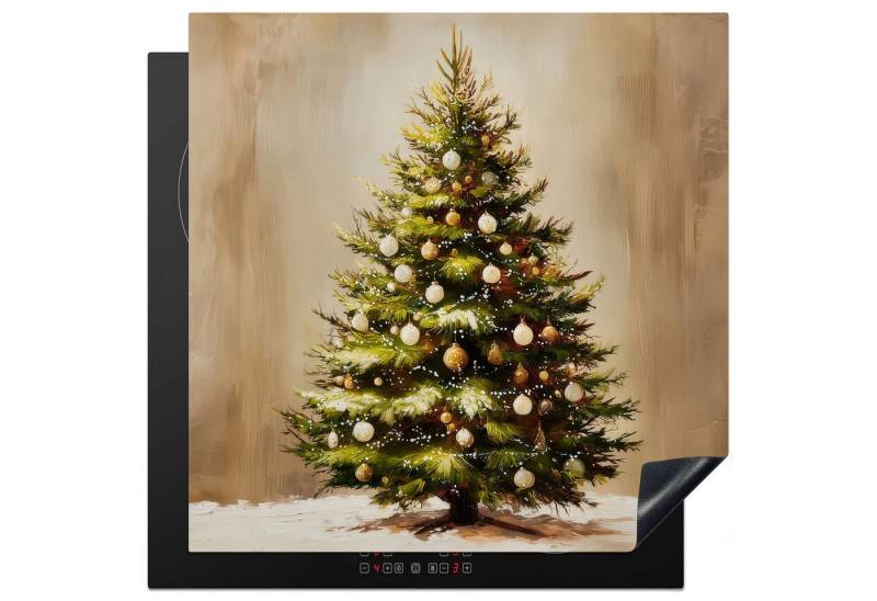 MuchoWow Herd-Abdeckplatte Weihnachten - Atmosphäre - Grün, Vinyl, (1 tlg), Küche Herdabdeckung Ceranfeld Induktionsfeld Vinyl, 60x60 cm von MuchoWow