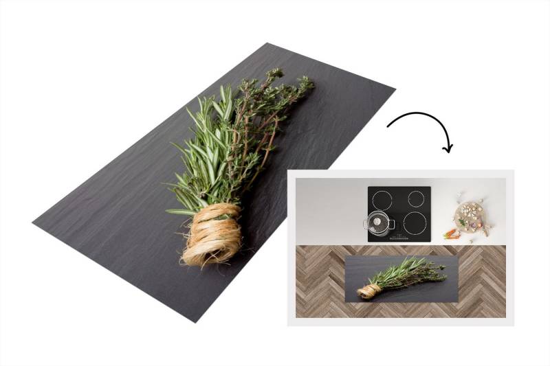 MuchoWow Küchenläufer Thymian - Kräuter - Grün - Tisch - Küche - Stein, Rechteckig, Küchenteppich, Läufer für Küche, Rutschfest, Küchendeko, 120x50 cm MuchoWow Küchenläufer Thymian - Kräuter - Grün - Tisch - Küche - Stein, Rechteckig, Küchenteppich, Läufer für Küche, Rutschfest, Küchendeko, 120x50 cm von MuchoWow