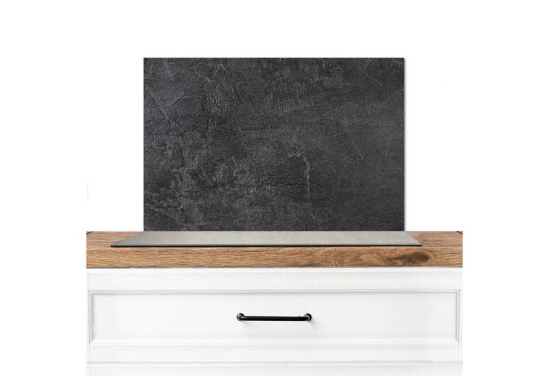 MuchoWow Küchenrückwand Schiefer - Beton - Naturstein - Grau - Industrie, (1-tlg), Spritzschutz Küche, Küchendeko, 60x40 cm von MuchoWow