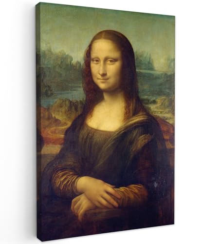 MuchoWow Leinwand Bilder, Einzigartige Wanddeko mit Rahmen, Mona Lisa - Leonardo da Vinci, Wandbilder Wohnzimmer, Deko Schlafzimmer 20x30 cm von MuchoWow