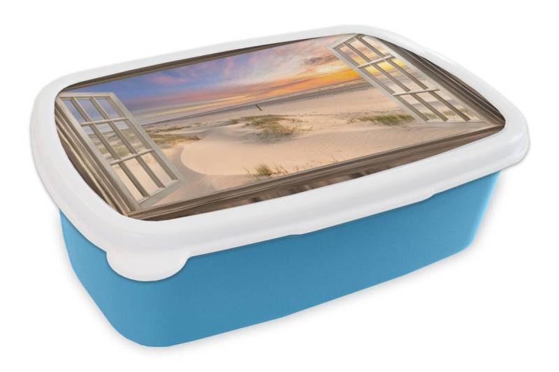 MuchoWow Lunchbox Aussicht - Strand - Dünen - Natur - Landschaft, Kunststoff, (2-tlg), Brotdose, Lunchbox, Brotbox für Kinder und Erwachsene von MuchoWow