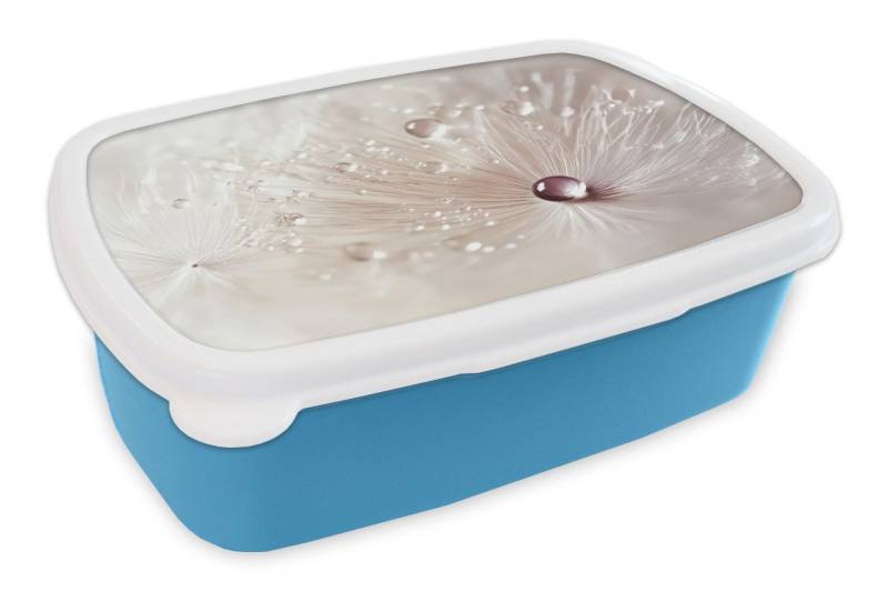 MuchoWow Lunchbox Blume - Abstrakt - Weiß - Wasser - Natur, Kunststoff, (2-tlg), Brotdose, Lunchbox, Brotbox für Kinder und Erwachsene von MuchoWow