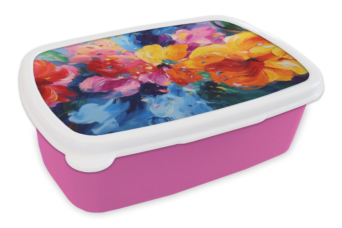 MuchoWow Lunchbox Gewellt - Energie - warm, Kunststoff, (2-tlg), Brotdosen, Lunch Box, Brotbox für Kinder und Erwachsene von MuchoWow