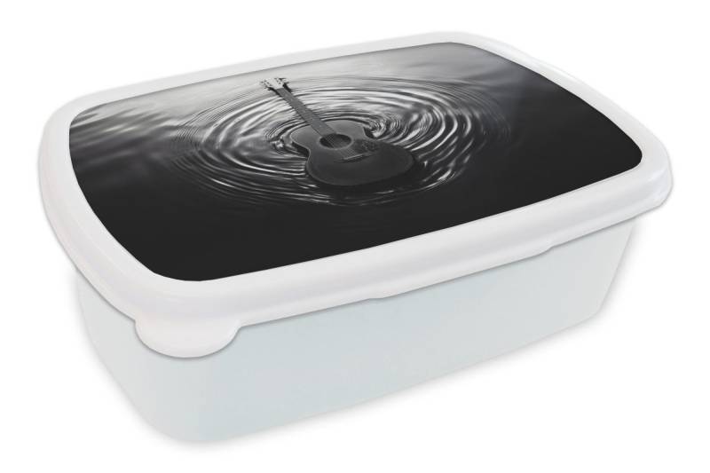 MuchoWow Lunchbox Gitarre - Holz - Wasser, Kunststoff, (2-tlg), Brotdose Schule oder Arbeit, Brotbox für Kinder und Erwachsene von MuchoWow