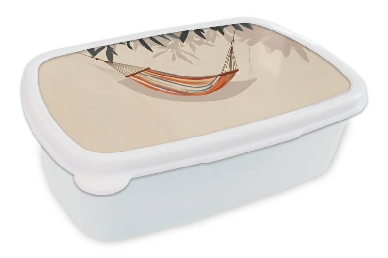 MuchoWow Lunchbox Hängematte - Bunt - Blätter - Schatten, Kunststoff, (2-tlg), Brotdose Schule oder Arbeit, Brotbox für Kinder und Erwachsene von MuchoWow
