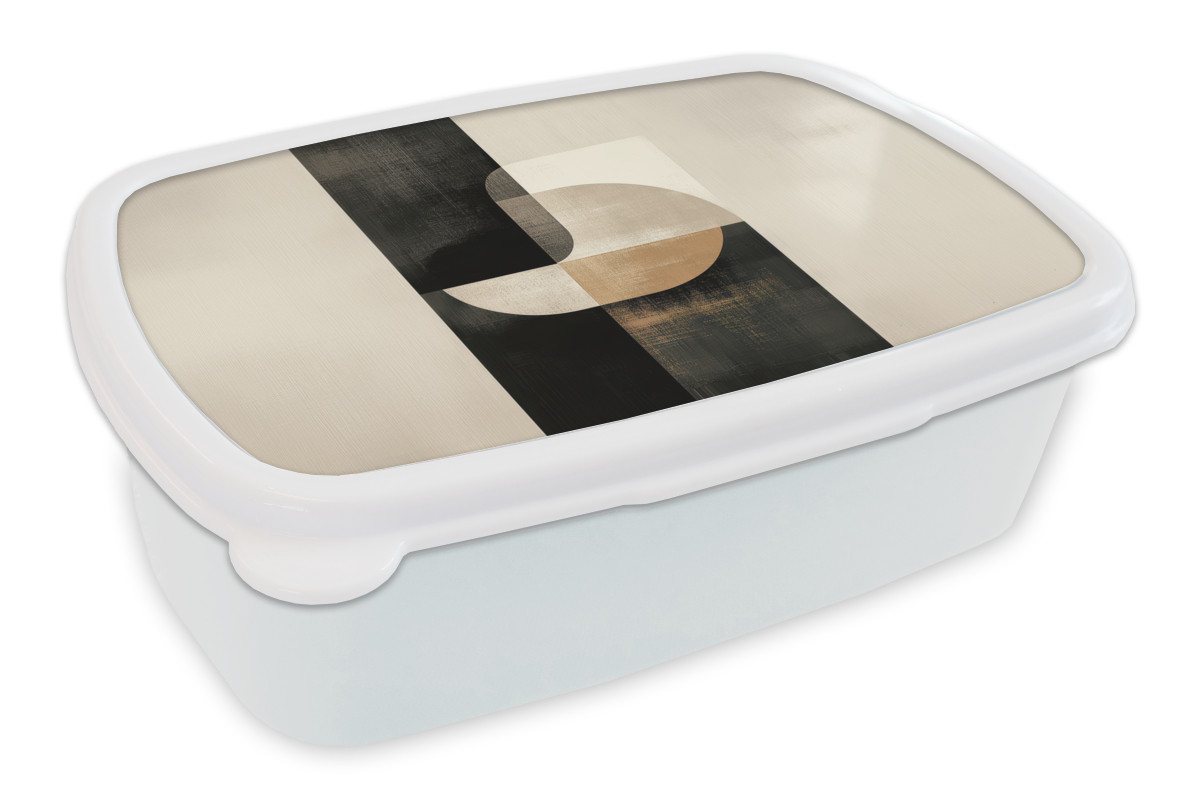 MuchoWow Lunchbox Modern - Quadratisch - Formen, Kunststoff, (2-tlg), Brotdose Schule oder Arbeit, Brotbox für Kinder und Erwachsene von MuchoWow