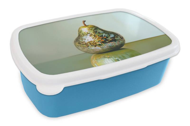 MuchoWow Lunchbox Obst - Disco - Kunst - Glitzer, Kunststoff, (2-tlg), Brotdose, Lunchbox, Brotbox für Kinder und Erwachsene von MuchoWow